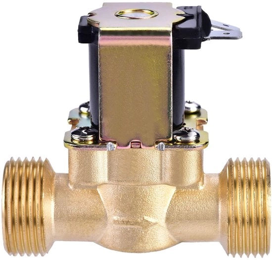 Solenoide a Ventiolo Acquatico, 3/4" DC 24V Normale Chiusura Vaso di Magnete Elettrico in Ottone per Regolazione dell'Acqua Vaso di Regolazione in Ottone per Ingresso dell'Acqua