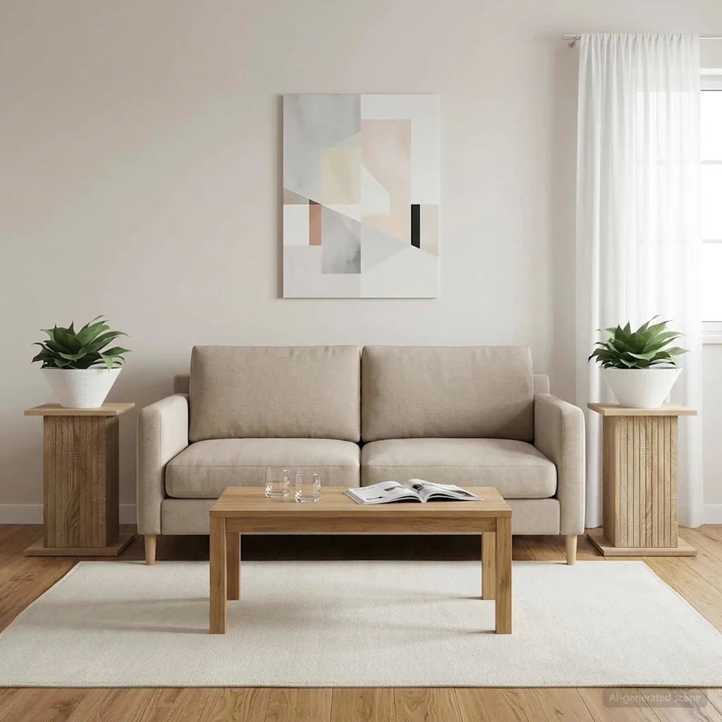 Supporto per piante | Sostegno per piante 2 pz Rovere Sonoma 30,5 x 30 x 43 cm