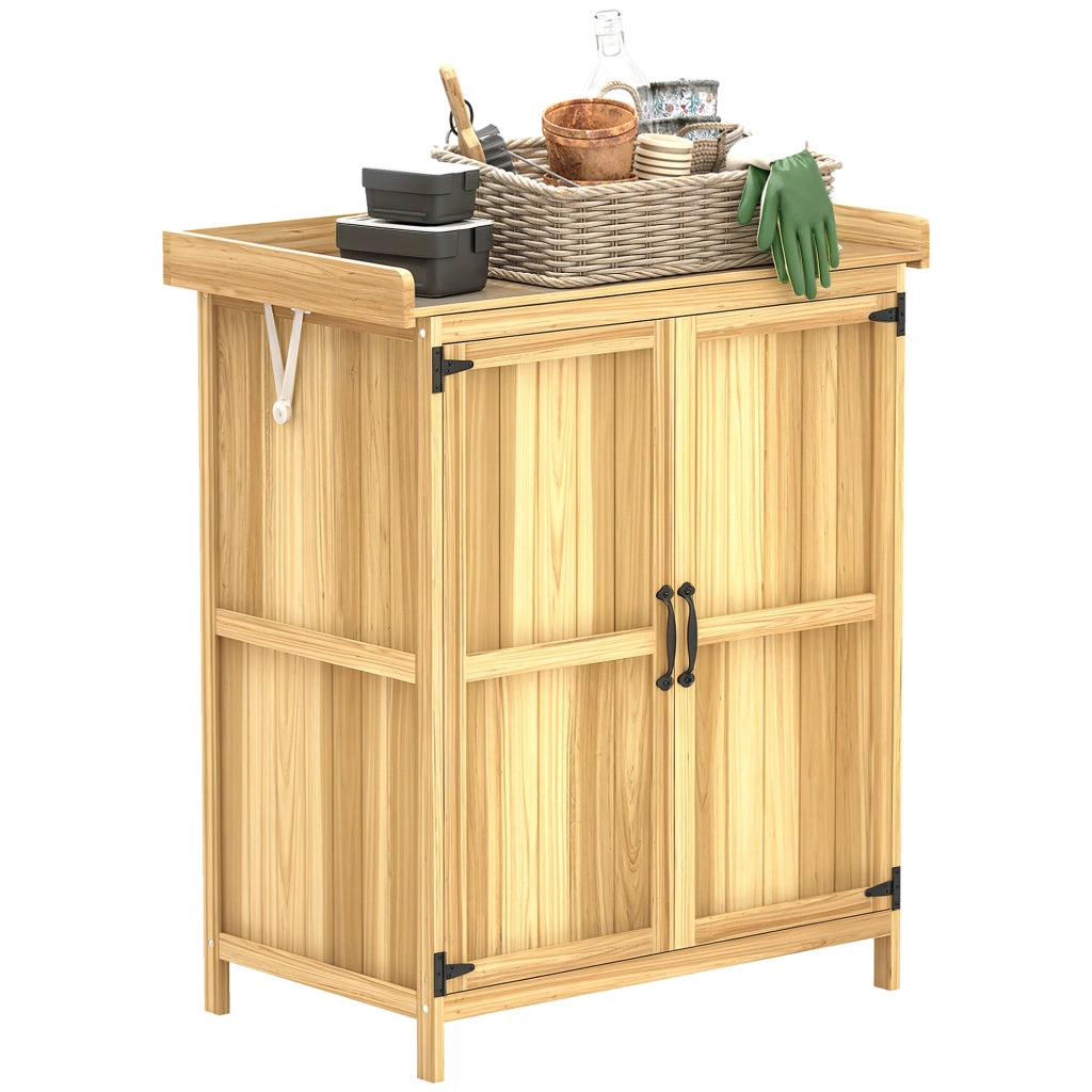 Armadietto da Esterno in Legno ¨C Xylo ¨C 2 Ante con Mensola per Giardino e Patio
