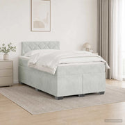 Letto box spring con materasso Grigio Chiaro 120 x 200 cm 3450698