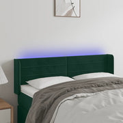 Testiera a LED Verde Scuro 147x16x78/88 cm in Velluto 3123427