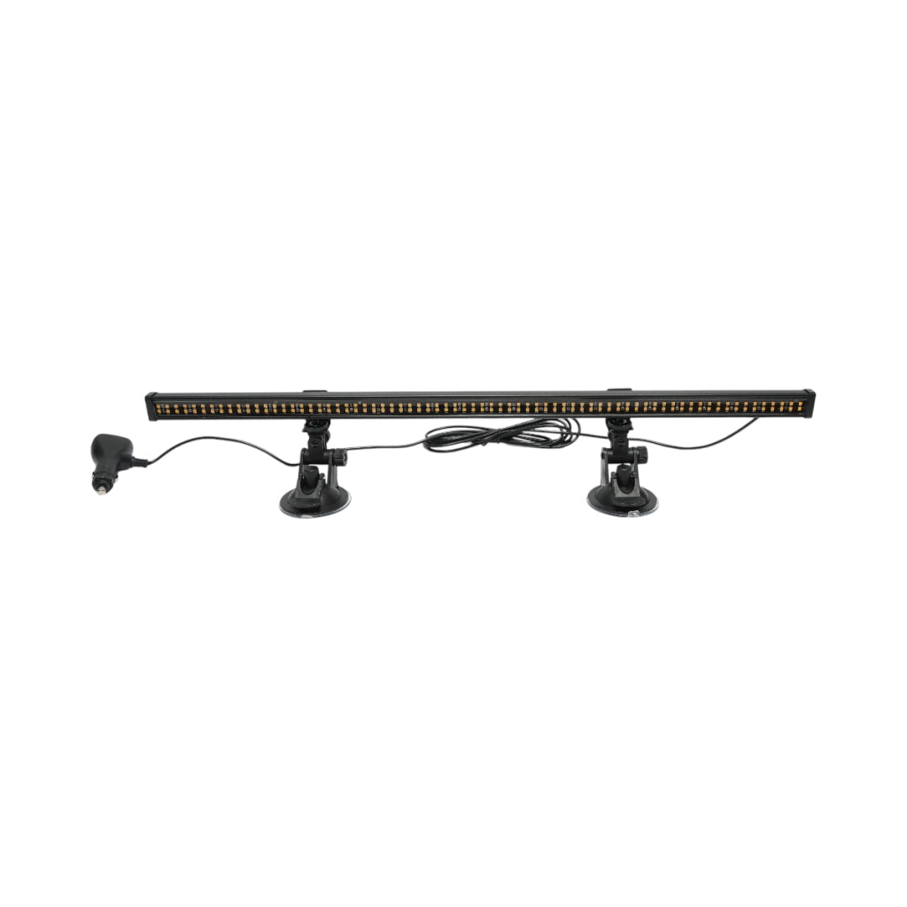 Barra stroboscopica LED da 62 cm con ventose, 60 W, 10-30 V, strobo a 9 colori, 15 modalità di illuminazione