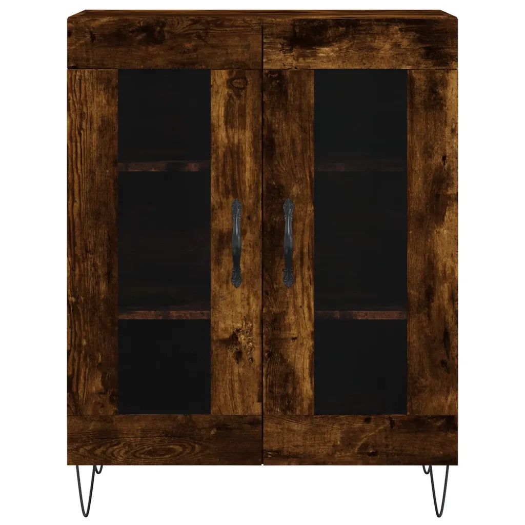 Credenza | Madia | Buffet da pranzo | Armadio da pranzo Rovere Fumo 69,5x34x180 cm in Legno Multistrato