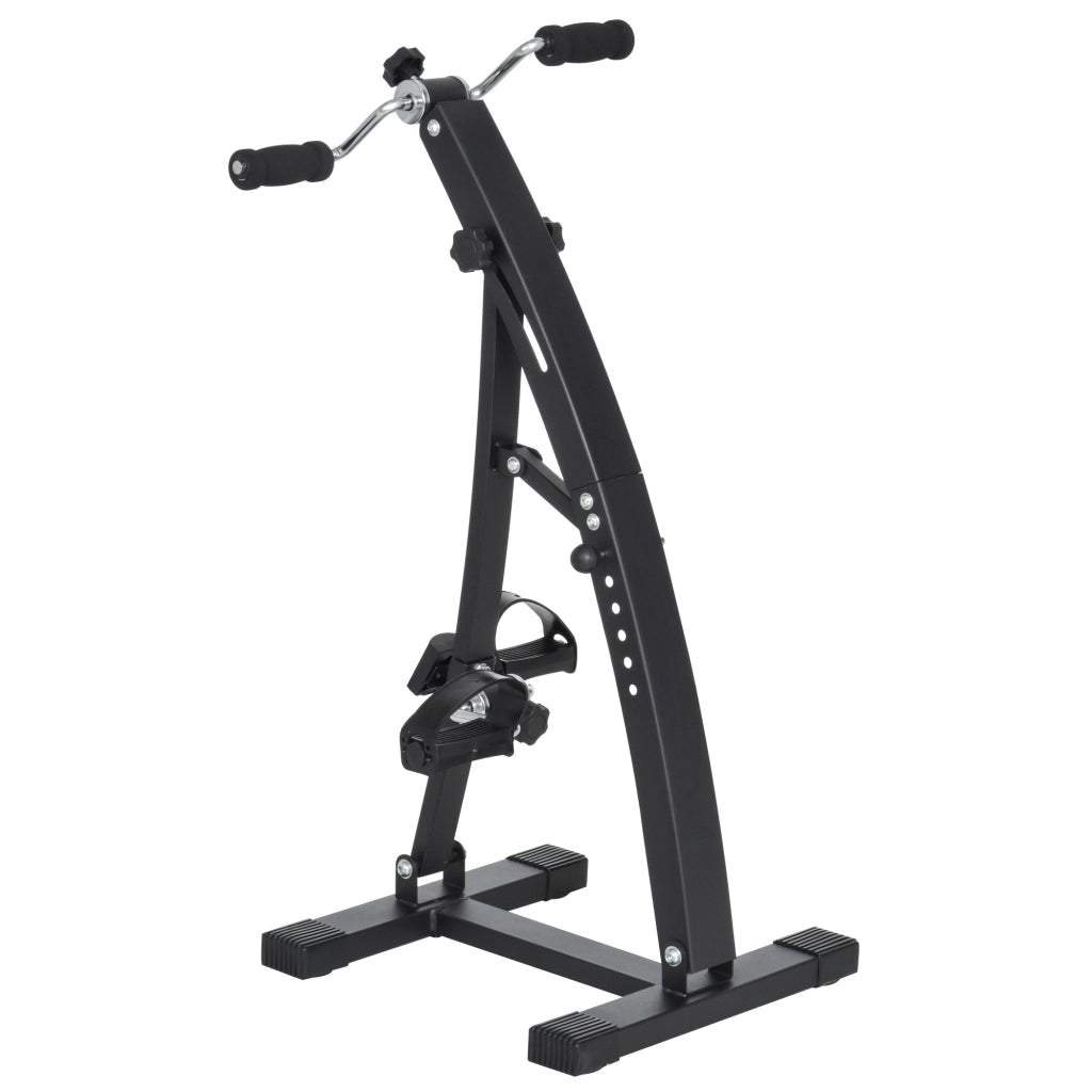 Pedaliera Fitness per Gambe e Braccia ¨C Xylo ¨C Display LED, Altezza Regolabile, 40x42.5x100 cm, Nero