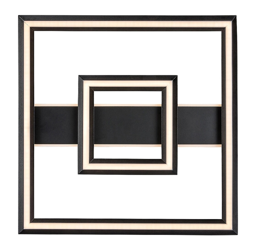 Plafoniera LED Rabalux Sidona geometrica nera 48W 48,5cm