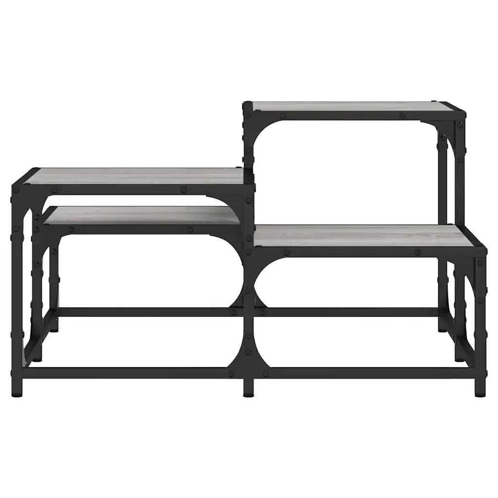 Tavolino da Salotto-Tavolino da soggiorno-Tavolo Grigio Sonoma 68x68x40 cm Legno Multistrato