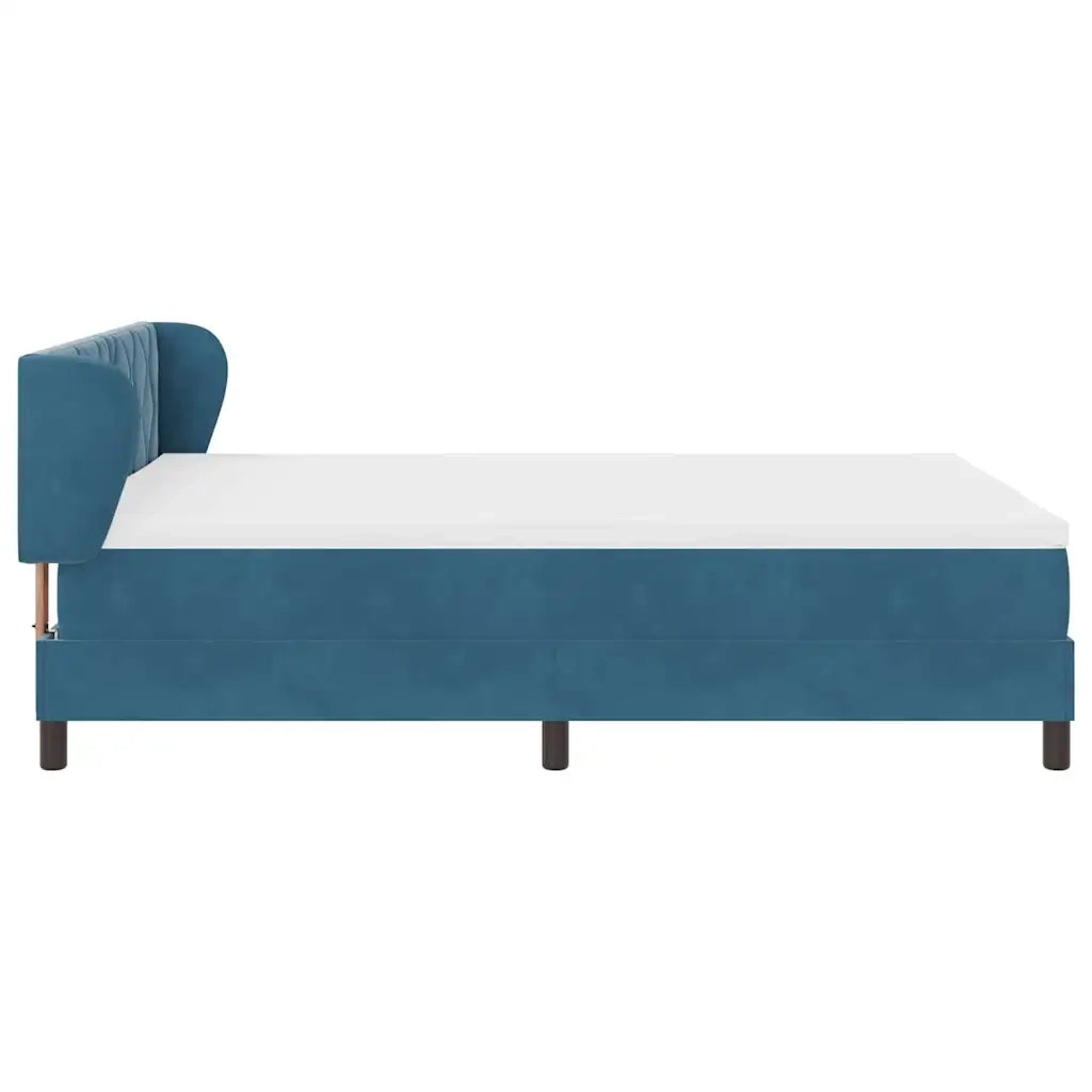 Letto a molle con testiera Blu scuro 160 x 200 cm Velluto 3340452