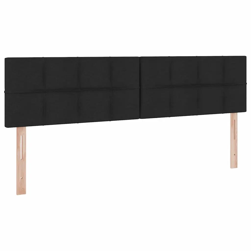Letto con contenitore e LED con led Nero 160 x 200 cm Tessuto 3371156