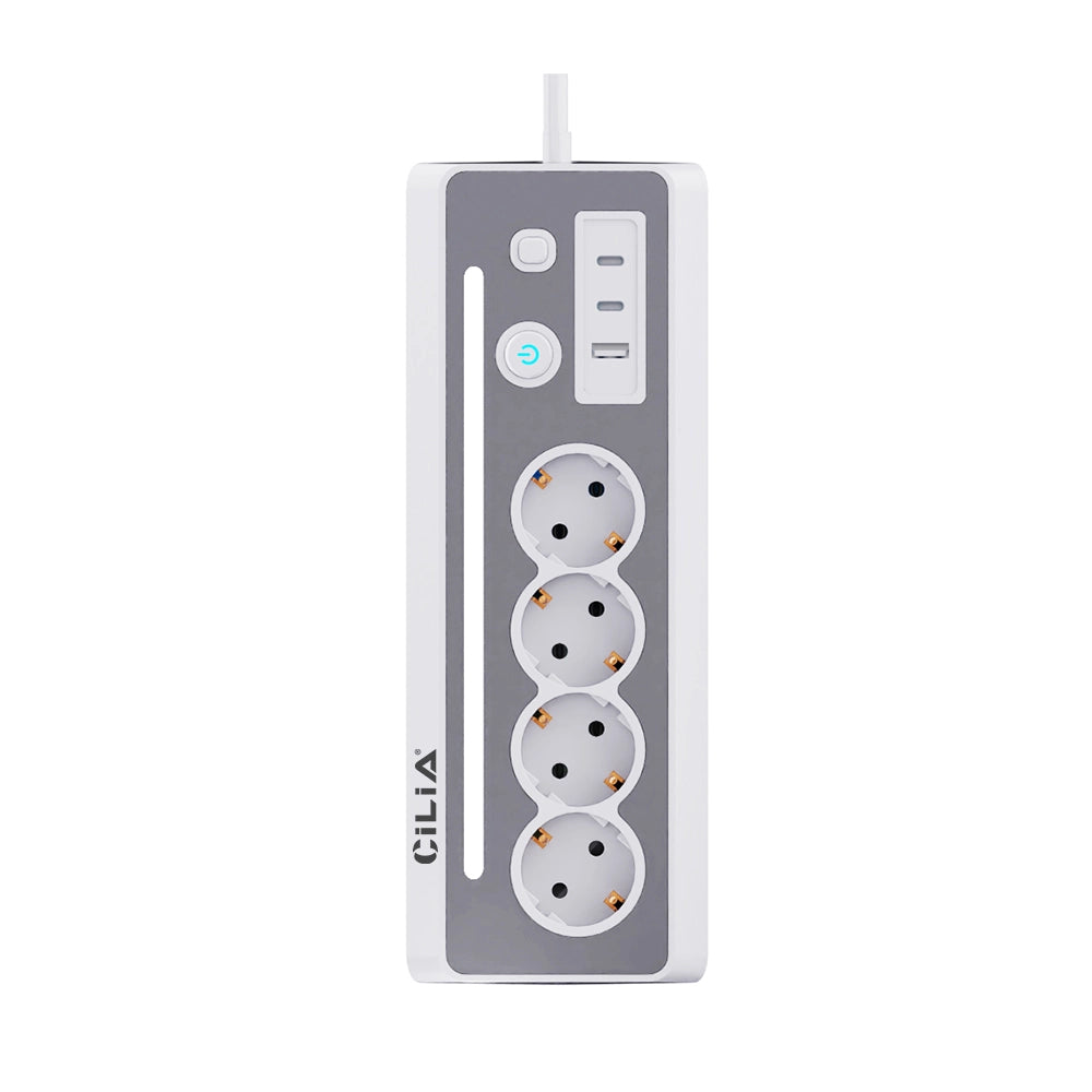 Tavolino da Caff¨¨ con Prese USB ¨C Xylo ¨C Grigio