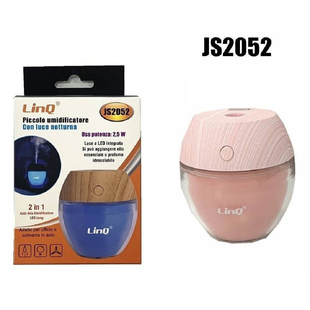 Trade Shop - Mini Umidificatore Diffusore Aroma Profumo Con Luce Notturna 2.5w Ufficio Js2052 -