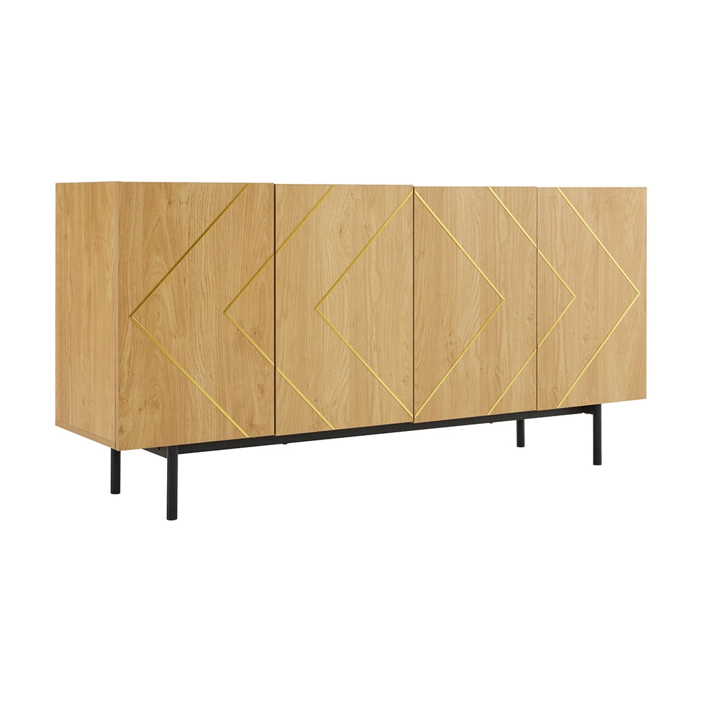 Buffet - Xylo - 4porte legno naturale 160x40x78cm