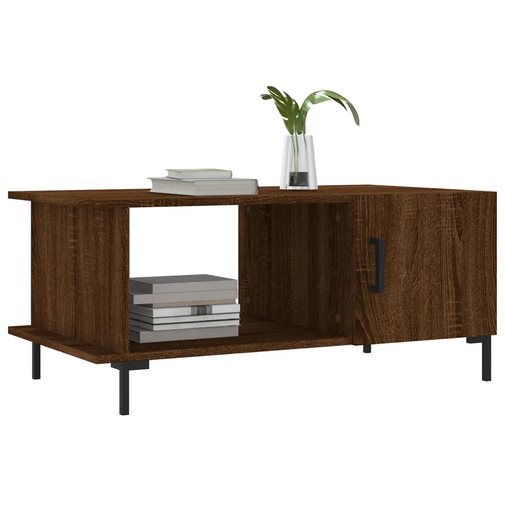 Tavolino da Salotto Rovere Marrone 90x50x40cm Legno Multistrato 829499