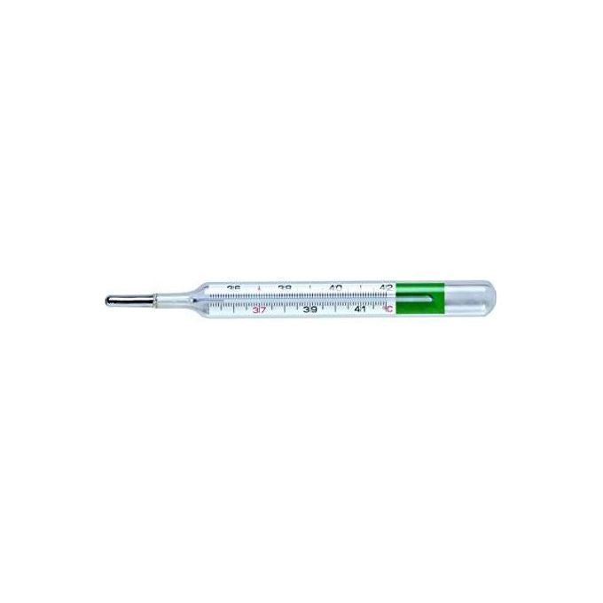 Flaem TRM10 Accu-Therm Termometro Clinico Ecologico in Vetro Senza Mercurio Galinstan Anallergico Senza Nichel e PVC