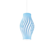 Sospensione Moderna Helios Polilux ® Blu Pastello 1 Luce E27 H61Cm