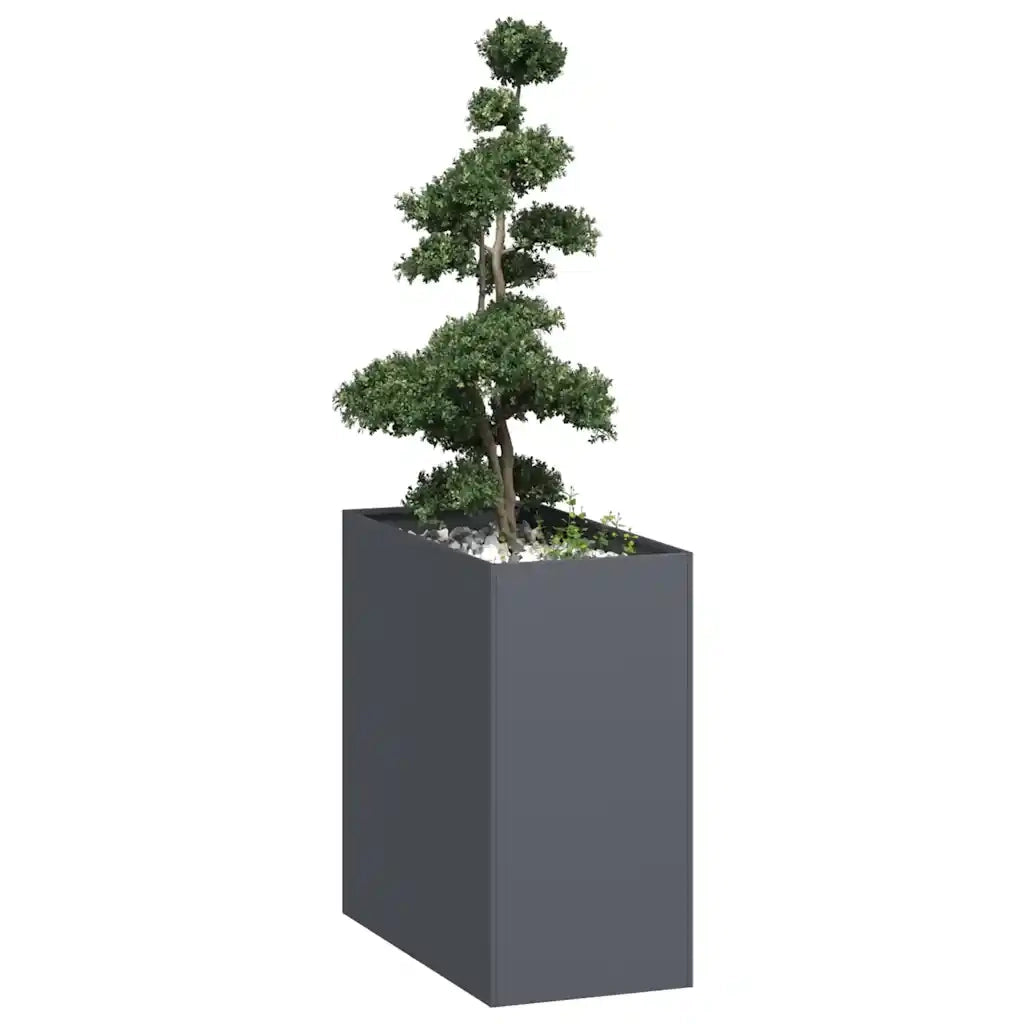 Fioriera | Cassetta per fiori | Vaso Antracite 40x80x80 cm in Acciaio