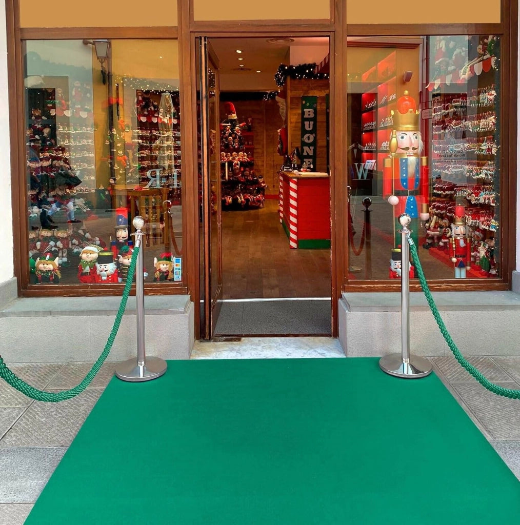Passatoia Moquette Verde 100x1400 Cm Antiscivolo Cerimonia Evento Fiera Corridoio Negozio Marciapiede