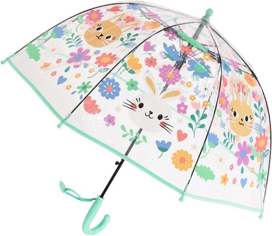 Parasole per bambini trasparente - Fibra ottica resistente e manico comodo - 1 pezzo - trasparente
