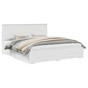Letto matrimoniale | Letto per adulti | Struttura del letto Bianco 180 x 200 cm Legno multistrato