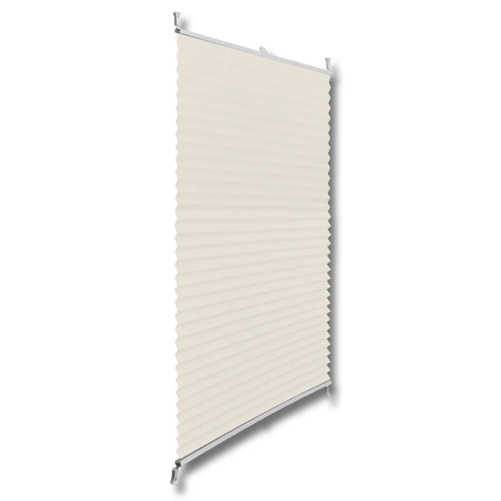 Tenda plissettata color crema 100 x 150 cm 4102218