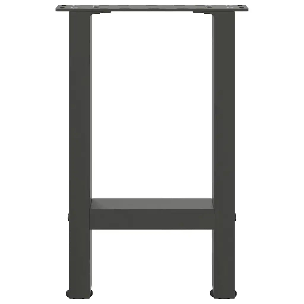 Gambe per Tavolino da Caff¨¨ Antracite 2 pz-Set di 2 Gamba per Tavolo 28x(42-43) cm Acciaio