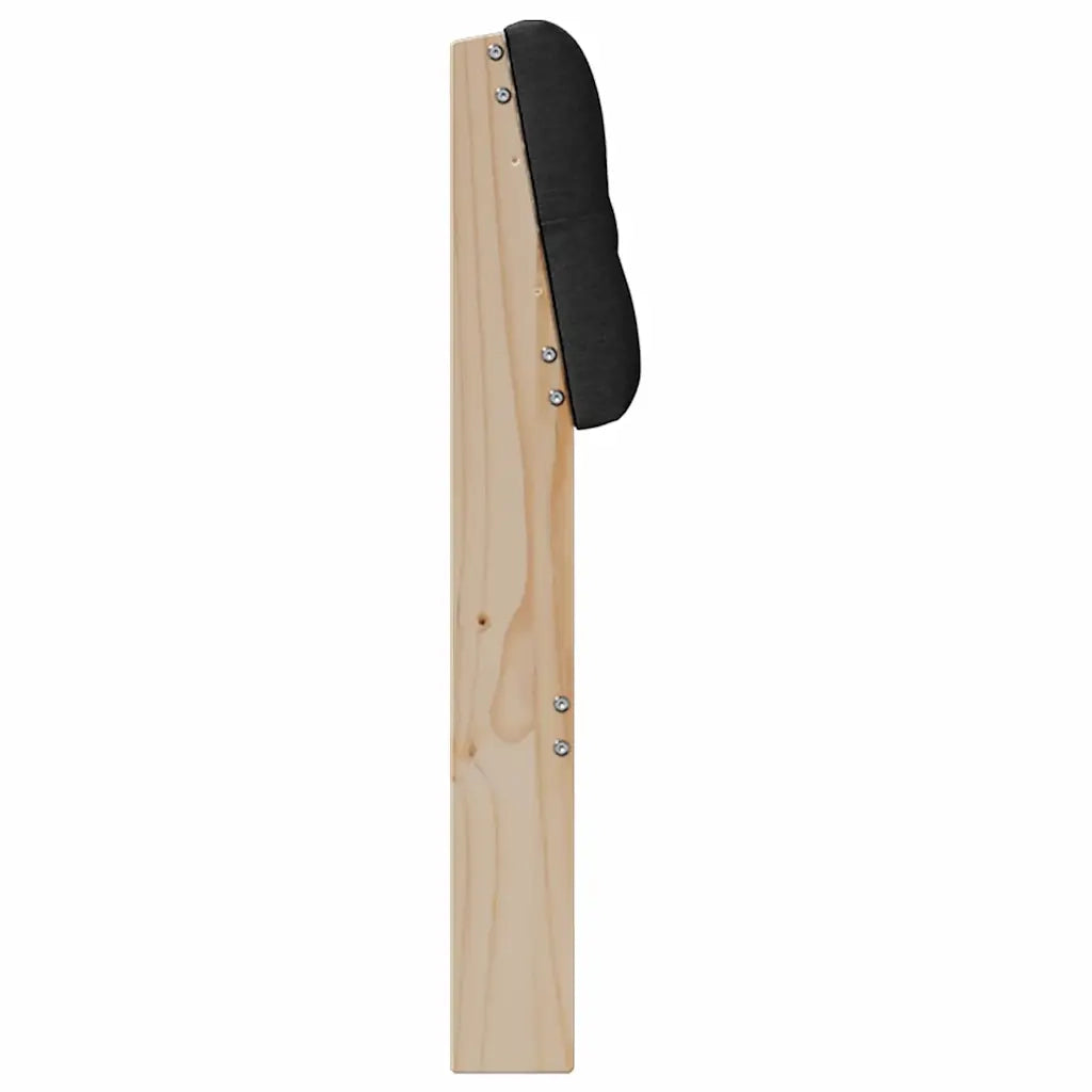 Testiera | Testata imbottita Nero 135 cm Pino massello