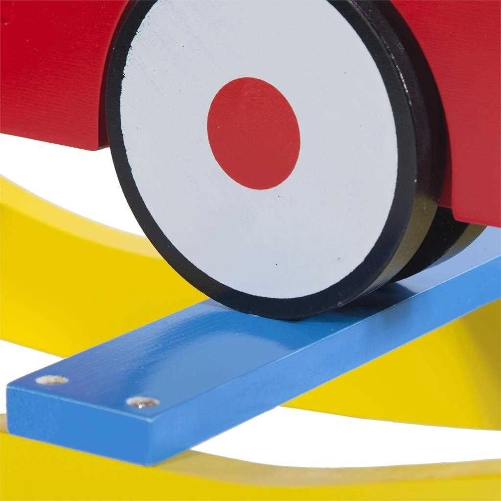 Auto a dondolo in legno, 69,5x24x37 cm