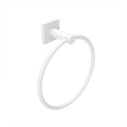 Porta asciugamani ad anello da parete Bianco Opaco in Acciaio verniciato Mod. Hotel Maison White