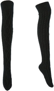 Calze per donna invernali - Calze da ginocchio per donna - Calze da stivale per donna - Calze a maglia calda - Disponibili in diverse colori - Calze per stivali alta - Adatto per ragazze