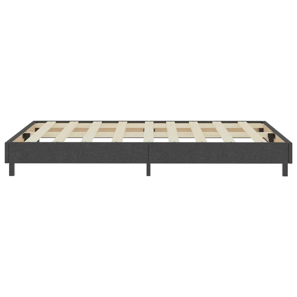 Letto a Molle Grigio Scuro in Tessuto 120x200 cm