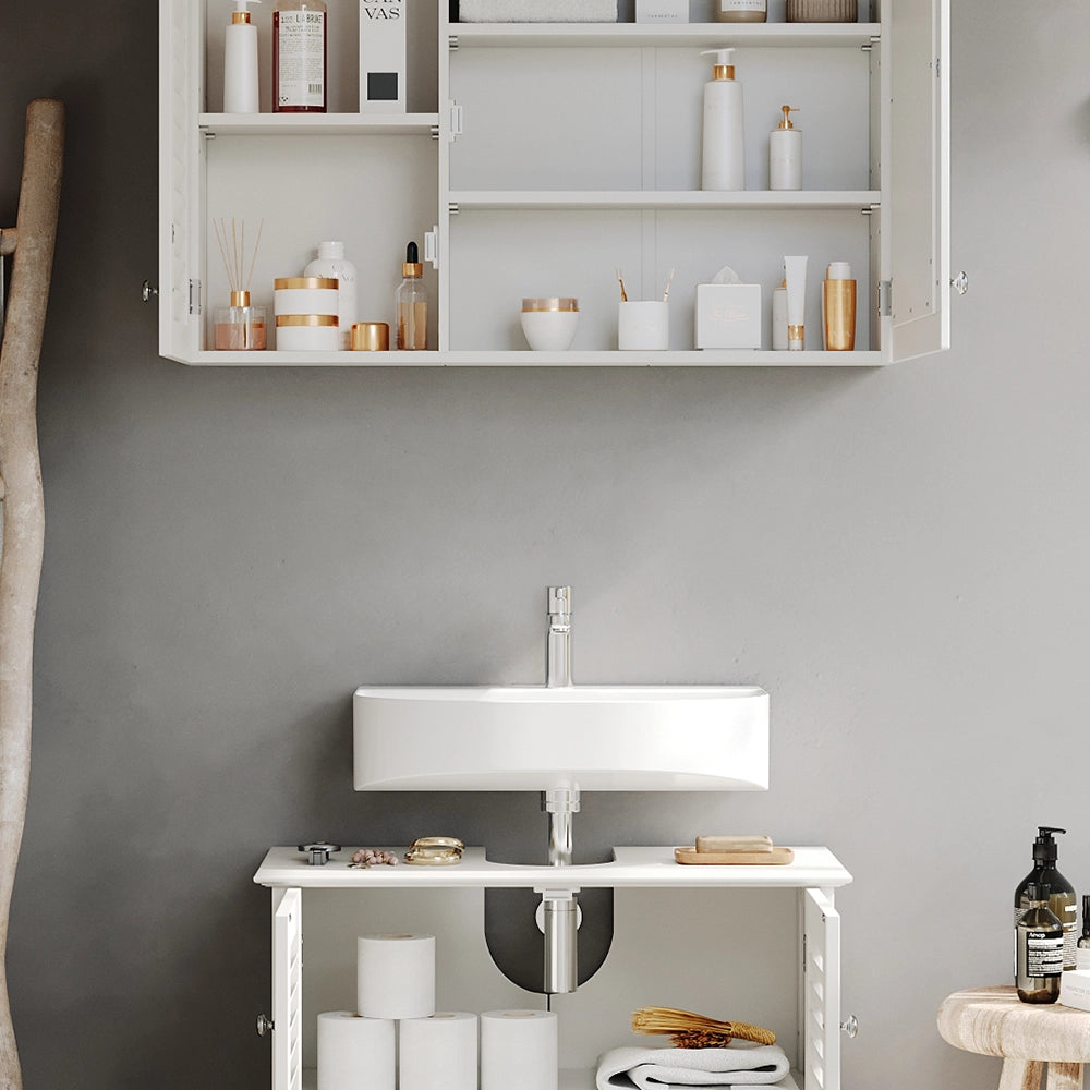 Vicco Set di mobili da bagno Bianco 2 parti