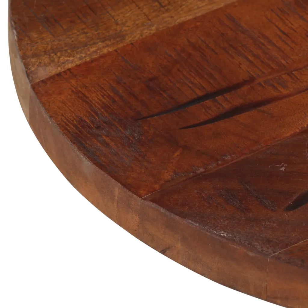 Piano per Tavolo Ø 50x3,8 cm Rotondo Legno Massello di Recupero 370037