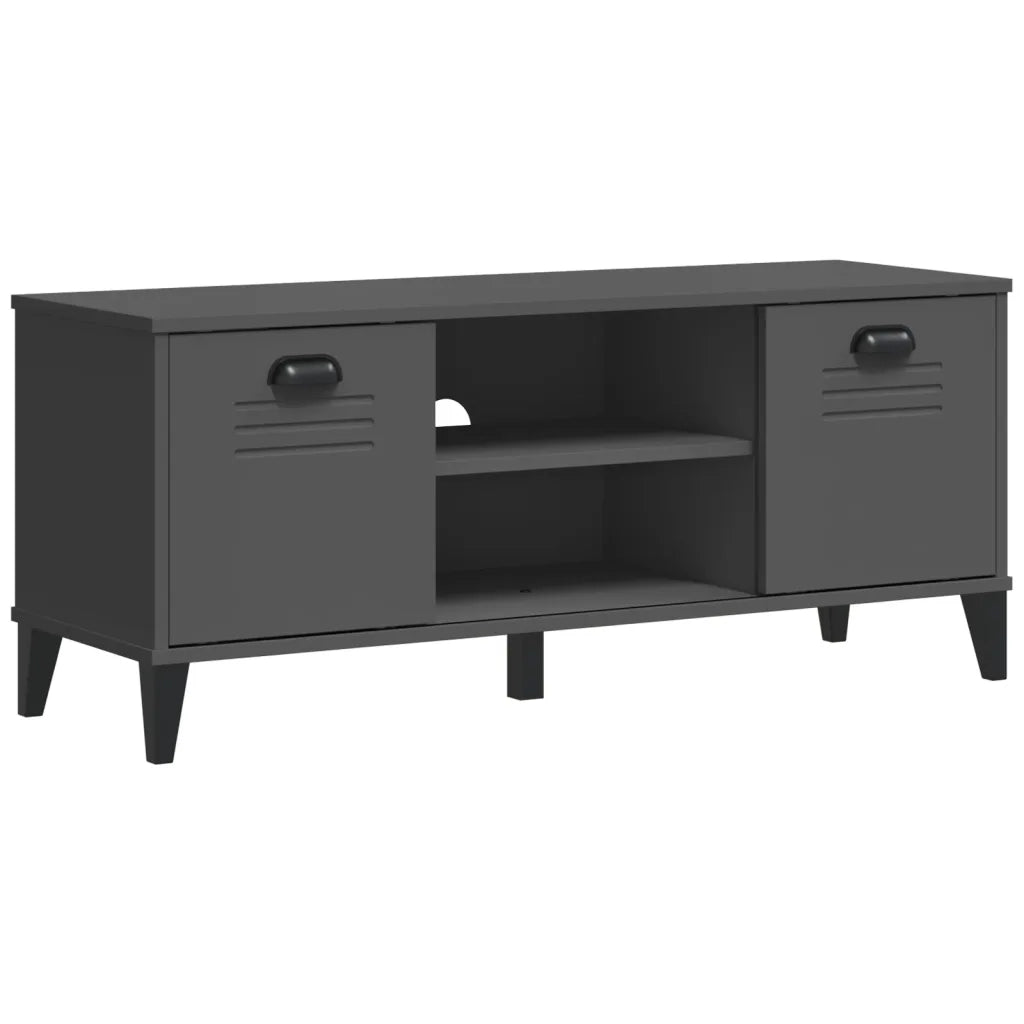 Panca Porta Scarpe | Scarpiera | Mobile per scarpe VIKEN Antracite 106x35x45cm Legno Multistrato