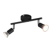 BARRA 2 FARETTI PARIS GU10 NERO