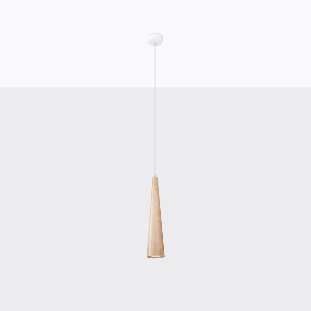 Lampada a sospensione SULA 1 in legno naturale