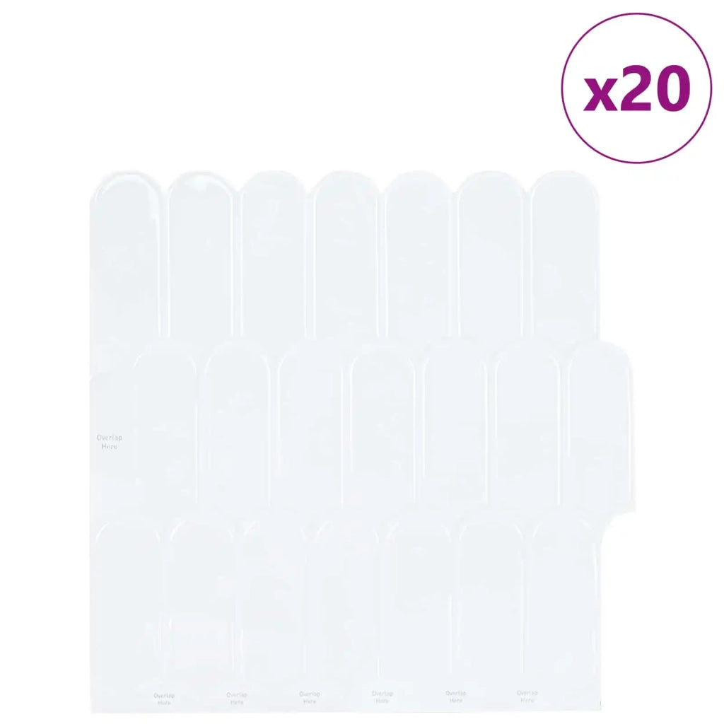 Piastrella Piuma 20 pcs Bianco 30 x 30 cm Poliuretano e PET 42046199