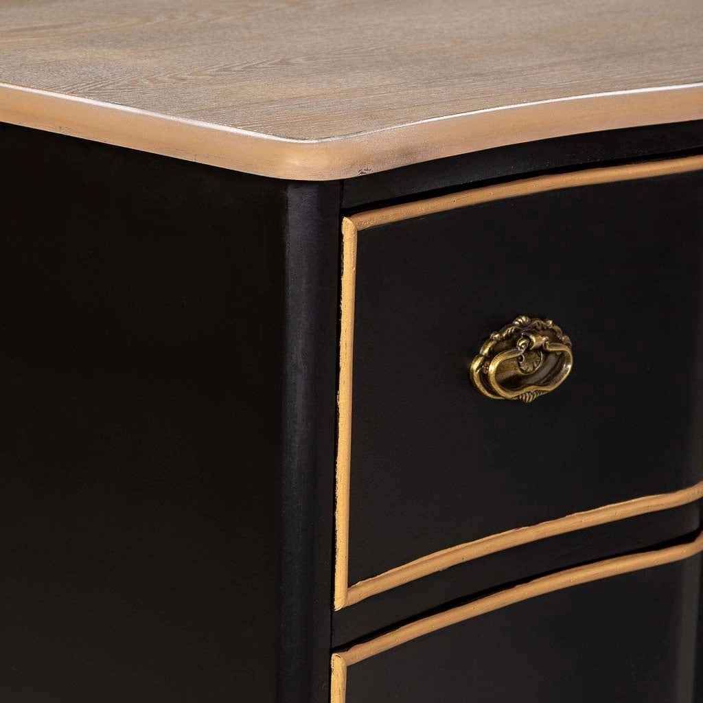 Credenza in legno 193x50x80h cm nera