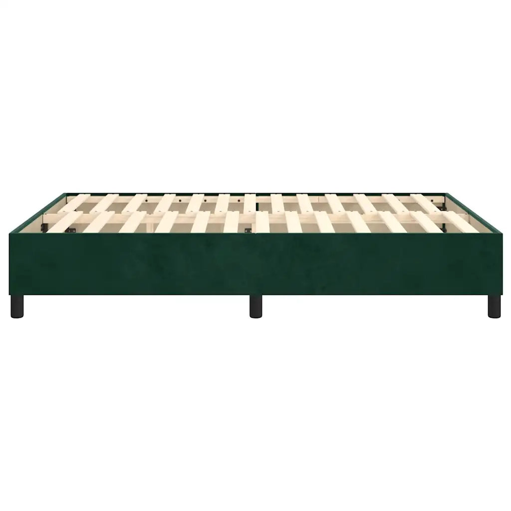 Letto matrimoniale | Letto per adulti | Struttura Letto a Rete a Molle Verde Scuro 140x200 cm in Velluto
