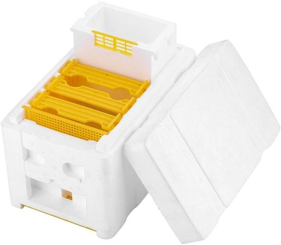 Scatola per l'allevamento delle api facile da utilizzare - raccolta miele - impollinazione giardino - materiale EPS - regolazione di temperatura - dimensioni 24 x 14,8 x 16,5 cm