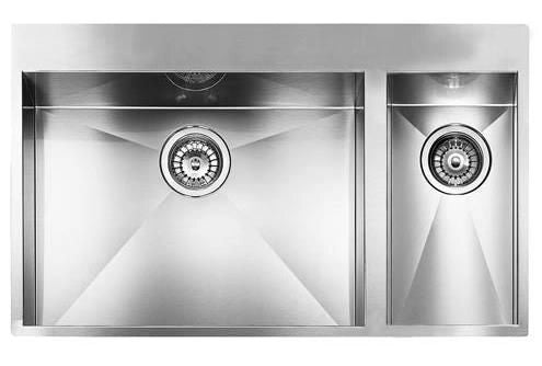CM filoquadra mix 79 x 50 2V Lavello ad incasso Rettangolare Acciaio inox/Vetro