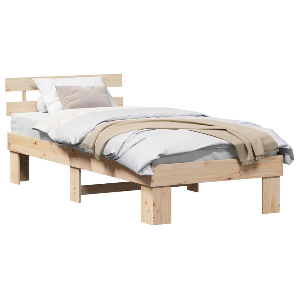Letto singolo | Letto per adulti | Struttura del letto Naturale 90 x 200 cm Pino massello