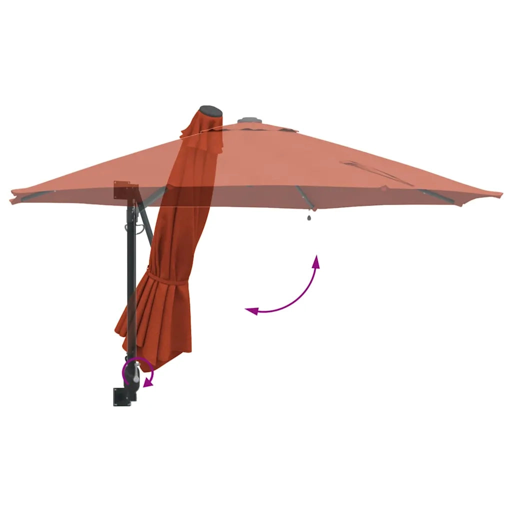 Ombrello | Parasol da giardino Terracotta 248 x 248 x 148 cm