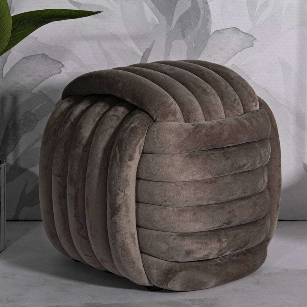 Pouf Bozzente, Poltrona multiuso, Scendiletto, Pouf poggiapiedi, 45x45 h45 cm, Grigio