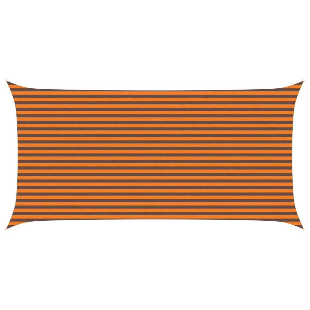 Vela Parasole | Telo Ombra | Vela da ombra solare Arancione e Marrone 6 x 3 m