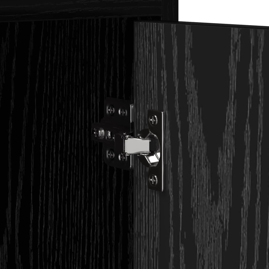 Credenza Rovere Nero 72 x 36 x 80 cm Legno ingegnerizzato 8011092