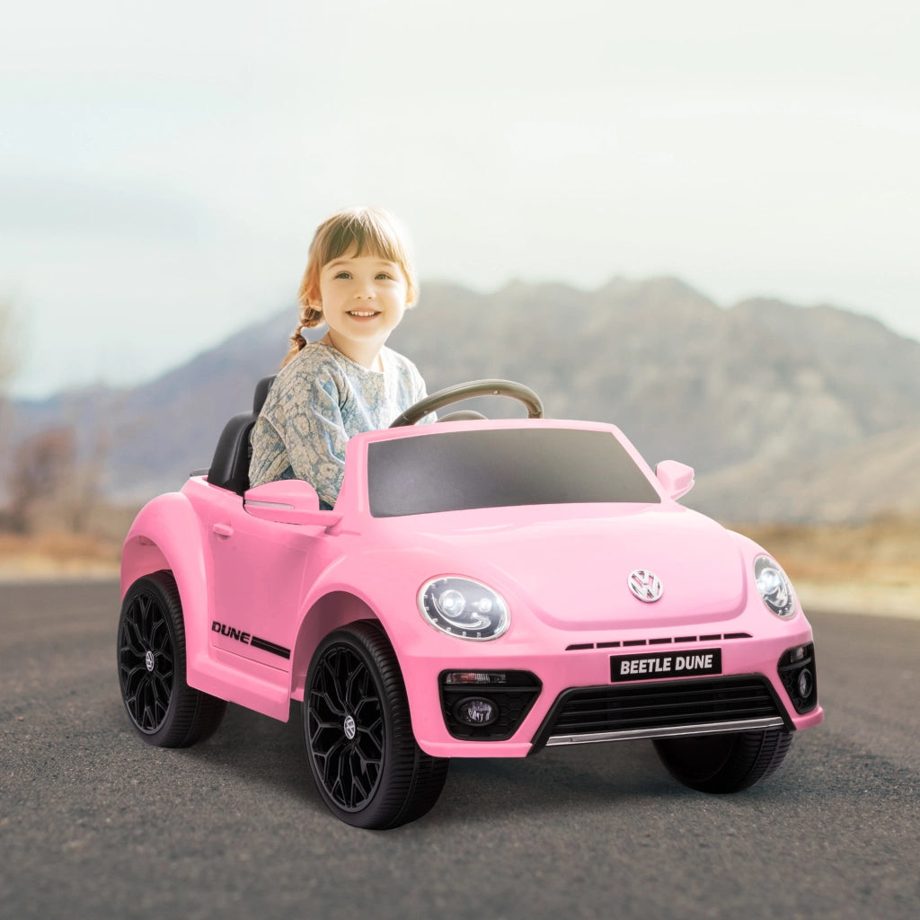 Auto elettrica per bambini Maggiolino VW ¨C Xylo ¨C Rosa con telecomando e musica