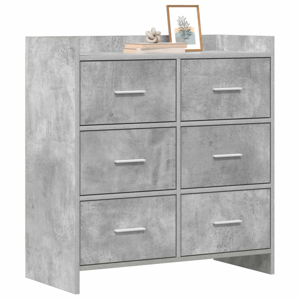 Credenza Grigio Cemento 75 x 33 x 80 cm Legno ingegnerizzato 8011102