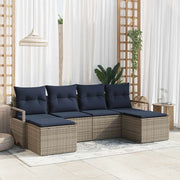 Set di divani 6 pcs Grigio polyrattan 3346495