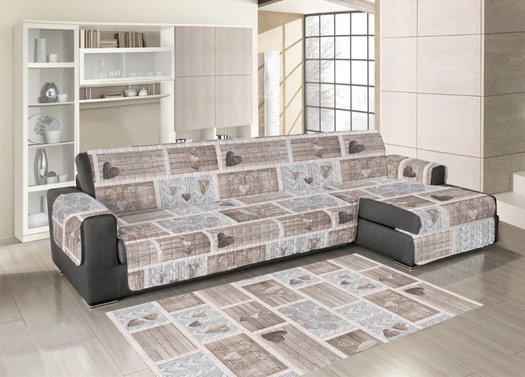 Tappeto Antiscivolo In Stampa Digitale Linea Pensieri Delicati Dis. Shabby Love - 60X110 - Beige