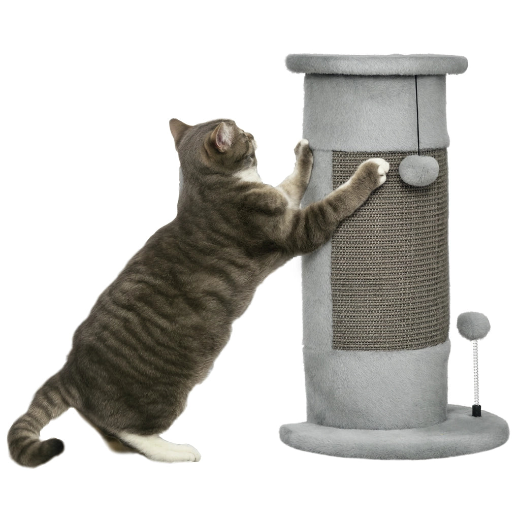 Tiragraffi con giocattoli ¨C Xylo ¨C peluche morbido grigio 34x25.5x58 cm