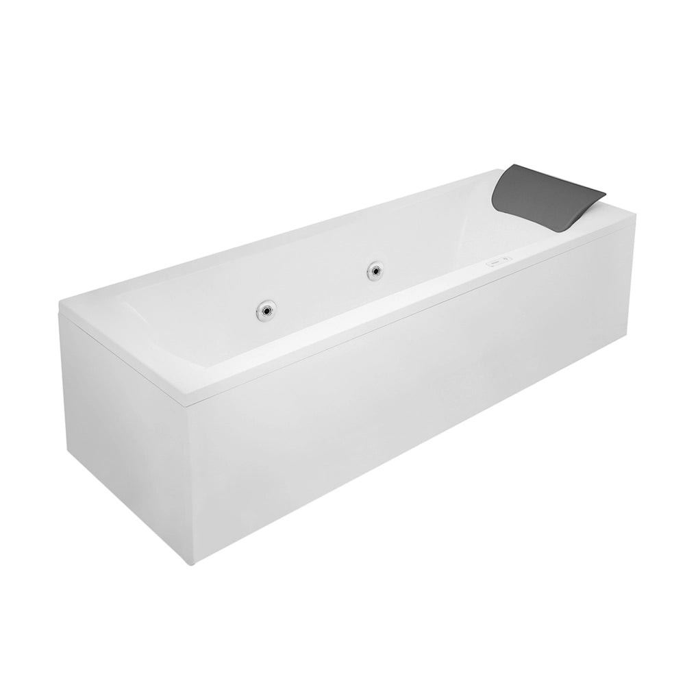 Vasca da bagno idromassaggio 180x80 a 6 JET bianco lucido con cuscino antibatterico Ypsilon